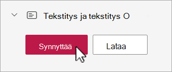 Stream Luo kuvateksti -painike