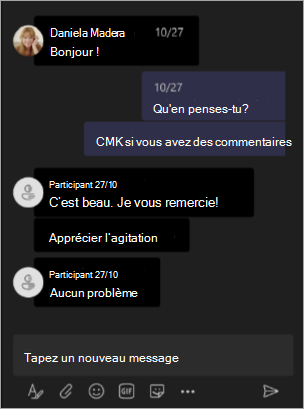 Capture d’écran montrant l’affichage de l’organisateur lorsque les noms sont masqués dans une réunion ou un webinaire Teams.