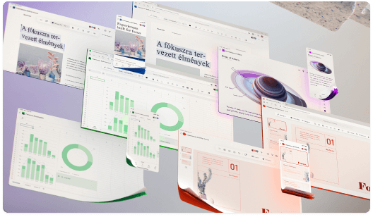 Diagramok és PowerPoint-diák gyűjteménye