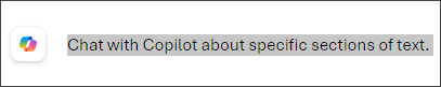 Copilot-pictogram in chat met Word