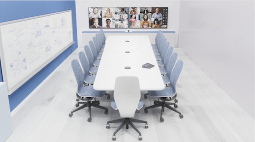 un exemplu de configurare a sălii Microsoft Teams