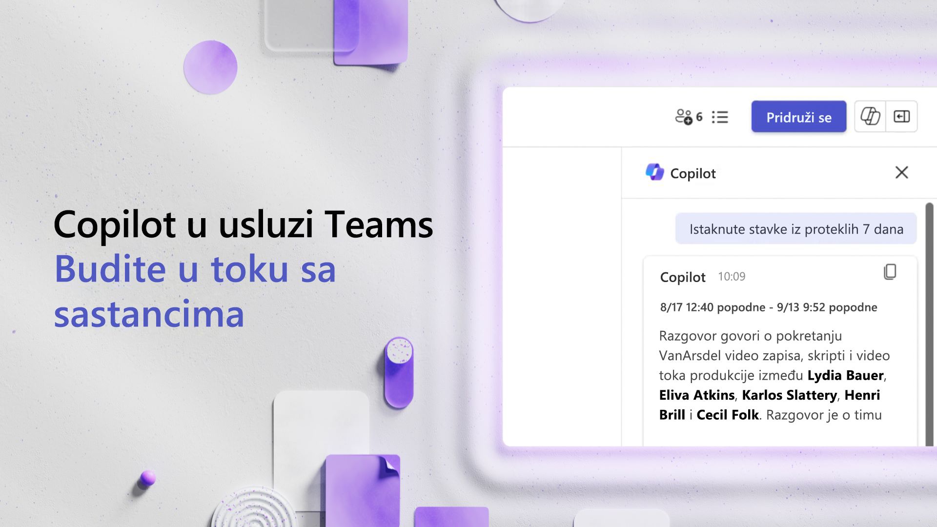 Budite u toku sa sastancima